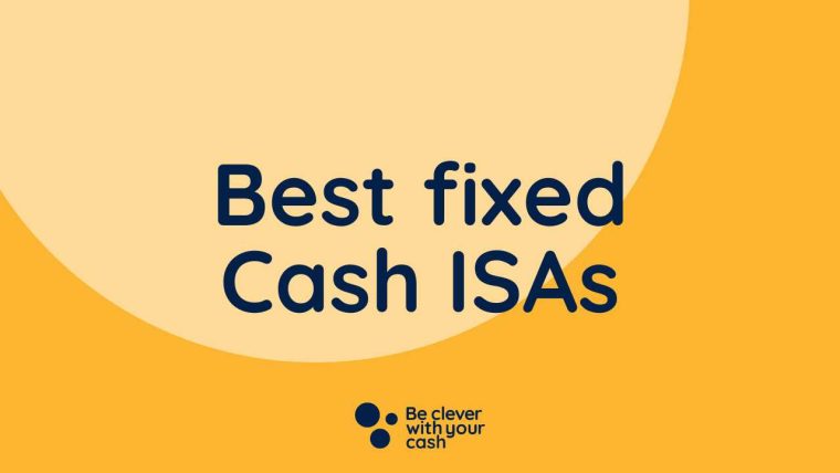 best fixed cash ISAs on yellow background